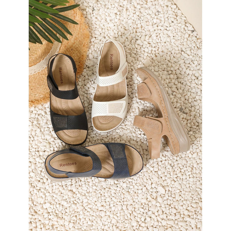 Shoes Women’s Sandals | Khaki Double Strap JS698-30