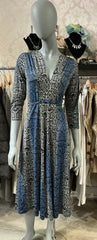 Onjenu Women’s Amy Dress | Snake Blue Grey