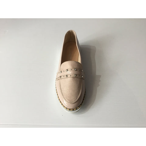 Shoes Beige Patent Loafers | WA54-05