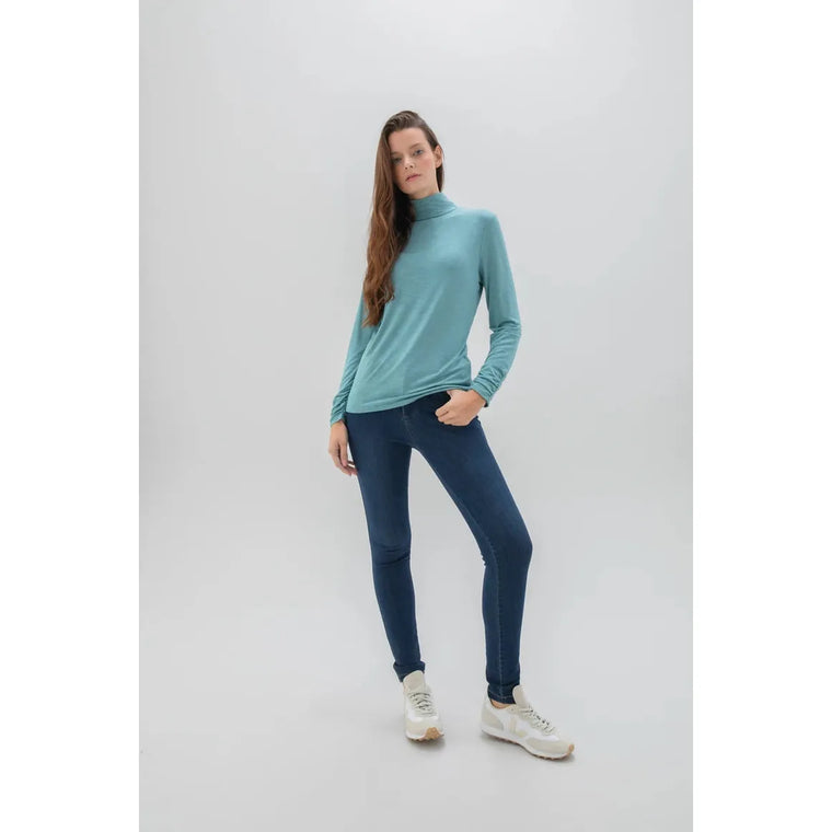 Marble Women’s Roll Neck Top Sea Foam | 6400 223