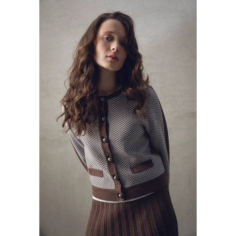 Marble Women’s Cardigan Chocolate | 7624 220