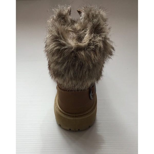 Boots Women’s Faux Fur Ankle Boots | Camel R29015-2