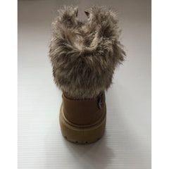 Boots Women’s Faux Fur Ankle Boots | Camel R29015-2