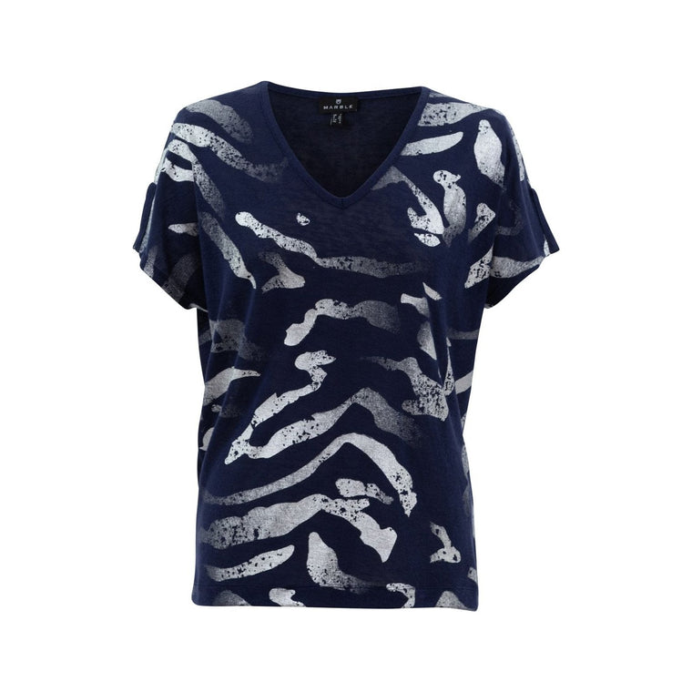 Marble Women’s Top Navy |7371 103