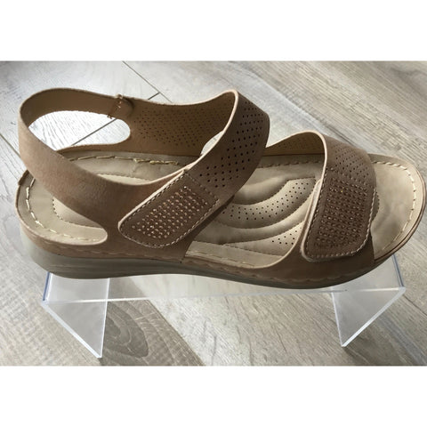 Shoes Women’s Sandals | Khaki Double Strap JS698-30