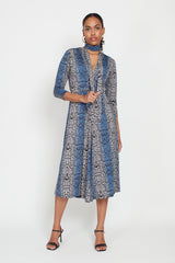 Onjenu Women’s Amy Dress | Snake Blue Grey