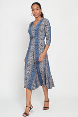 Onjenu Women’s Amy Dress | Snake Blue Grey