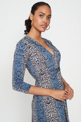 Onjenu Women’s Amy Dress | Snake Blue Grey