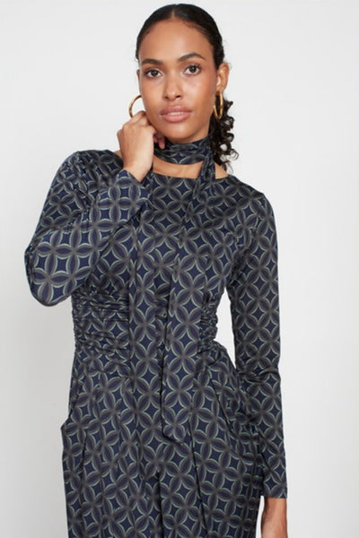 Onjenu Women’s Sydney Dress | Geo Green Navy