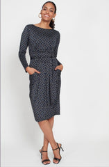 Onjenu Women’s Sydney Dress | Geo Green Navy
