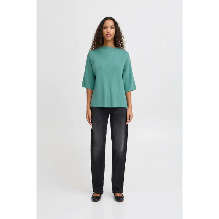 Ichi Women’s Ihboston MS3 Pullover Top | Beryl Green