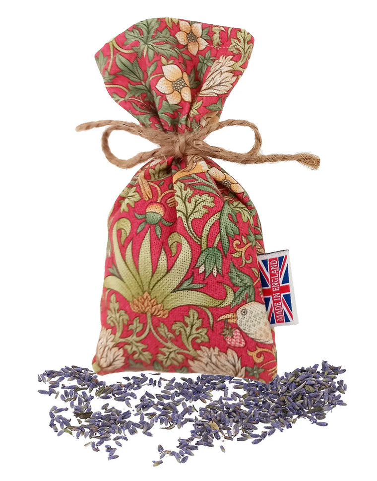 The Wheatbag Company Women’s Lavender Sachet |William Morris Strawberry Thief Crimson