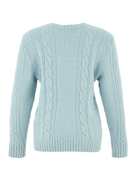 Dolcezza Women’s Sea Foam V Neck Jumper | 75307