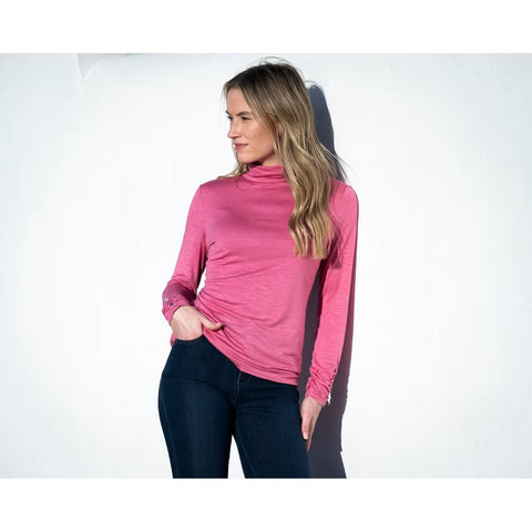 Marble Women’s Roll Neck Top Pink | 6400 230