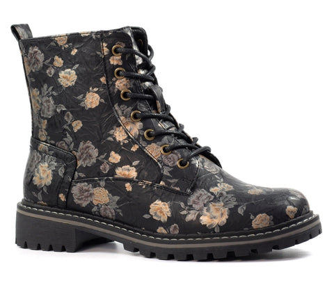 Lunar Women’s Dazzle Floral Boot | Black GLW037