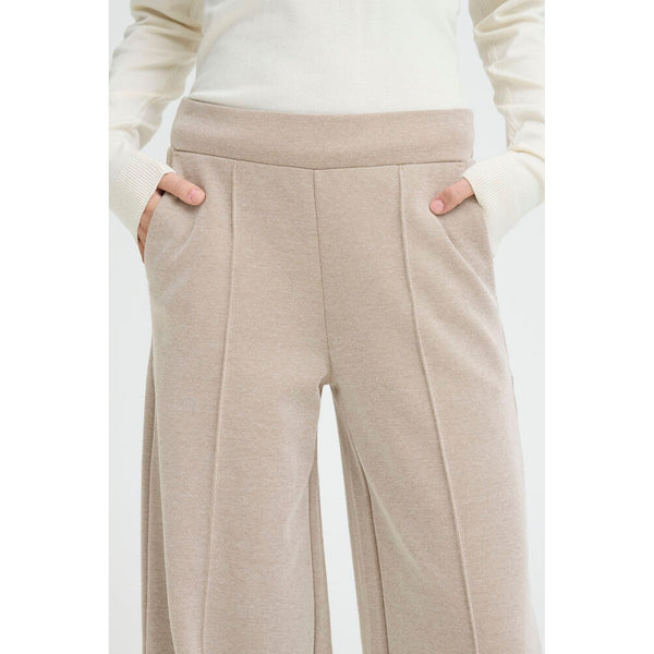 Ichi Women’s Trousers Long Sepia Tint - Ihkate Pique PA3