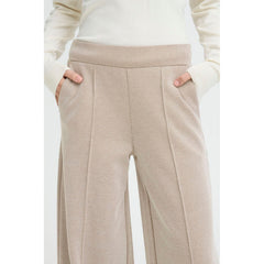 Ichi Women’s Trousers Long Sepia Tint - Ihkate Pique PA3