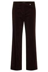 Robell Dark brown wide-leg trousers made of a plush corduroy fabric, shown against a plain white background.