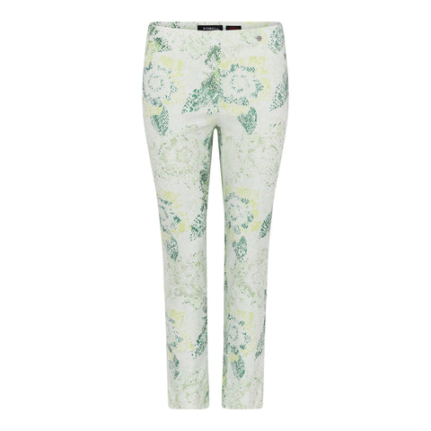 Robell Women’s Trousers Rose 09 | 51627 54829 | Col - 81 Green Floral