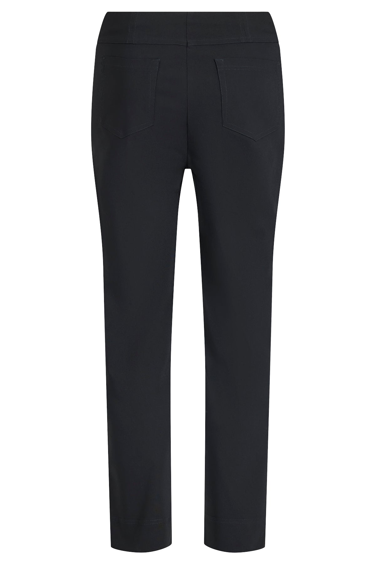 Rear of Robell Black pants on a white background