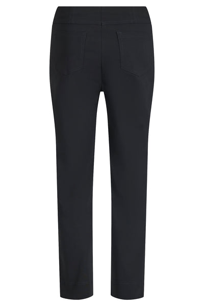 Rear of Robell Black pants on a white background