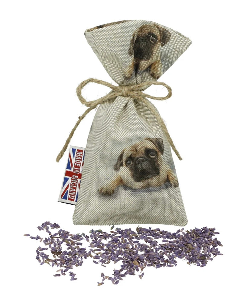 The Wheatbag Company Lavender Sachet at our Lincolnshire Boutique in pug design.