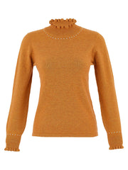 Dolcezza Women’s Camel Turtleneck Jumper | 75309