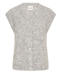 Ichi Women’s Ihbelablue WA Waist Coat | Light Grey Melang