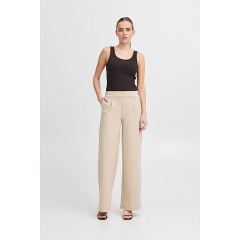 Ichi Women’s Wide Trousers Long Doeskin - Ihkate Sus Wide PA