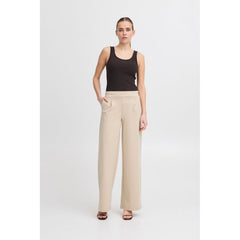Ichi Women’s Wide Trousers Long Doeskin - Ihkate Sus Wide PA