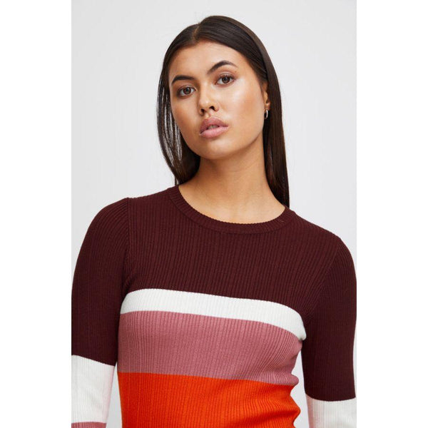 Ichi Women's Sweater | Ihmafa Multi Colour Stripe