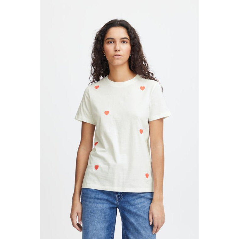 Ichi Women’s Ihcamino SS18 T-shirt | Hot Coral