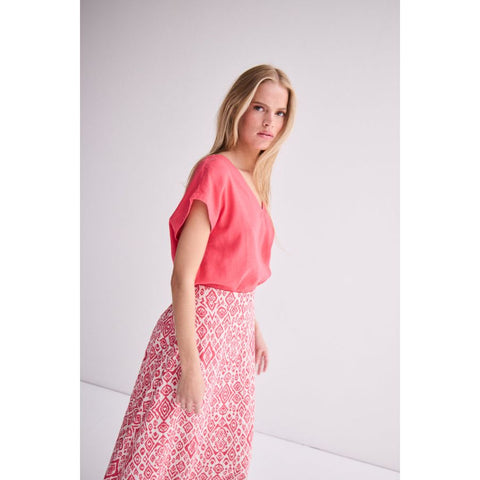 Ichi Women’s Ihlinno SS Top | Geranium