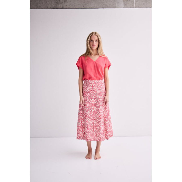 Ichi Women’s Ihlinno SS Top | Geranium
