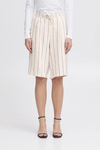 Ichi Women’s Ihlinno Shorts - Brown Stripe