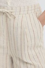 Ichi Women’s Ihlinno Shorts - Brown Stripe