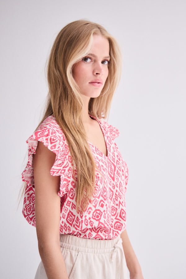 Ichi Women’s Ihlinno TO2 Top | Geranium Diamond