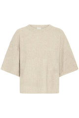Ichi Women’s Ihdasila SS Pullover | Oatmeal Melange