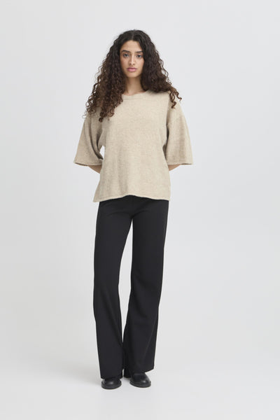 Ichi Women’s Ihdasila SS Pullover | Oatmeal Melange