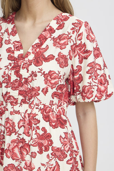 Ichi Women’s Ihgilvis Dress - Red Floral