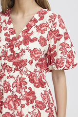 Ichi Women’s Ihgilvis Dress - Red Floral