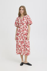 Ichi Women's Lincolnshire red floral dress 