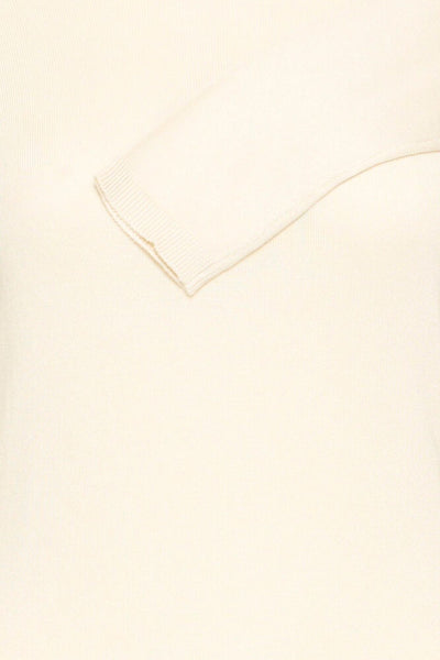 Ichi Women's Ihmafa Roll Neck Jumper | Almond Milk