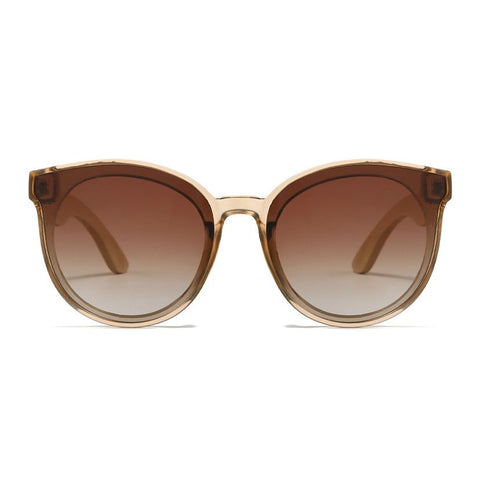 Soek Women’s Sunglasses Bella Champagne - Wooden Polarised Brown Graduated Lens - White Maple Arms