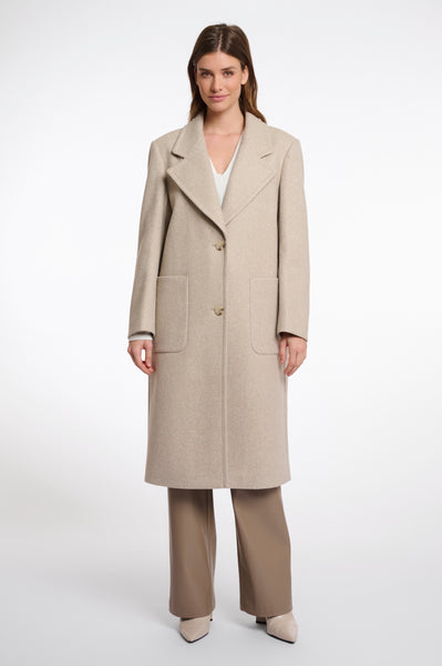 Rino & Pelle Women’s Cecile Breasted Coat | Birch Melange