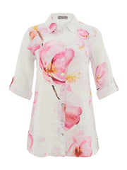 Dolecezza Women's Lincolnshire Floral patterned shirt on a white background.