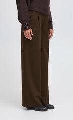 Ichi Women’s Wide Pants Long Chocolate Torte | Ihkate Sus Wide PA2