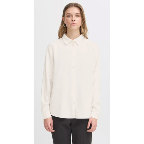 Ichi Women’s Ihlinno SH Shirt | Cloud Dancer