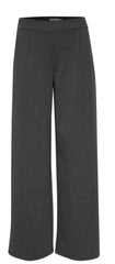 Ichi Women’s Trousers Long Dark Grey Melang | Ihkate Sus Wide PA2