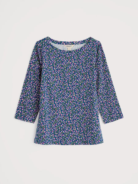 Seasalt Womens 3/4 Easel Top Regular | Flax Flower Bright Orchid